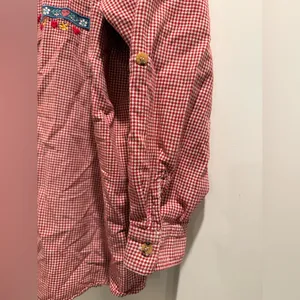 Vintage Victoria Jones Embroidered Gingham Shirt 18W Denim Collar Floral Western thumbnail 4