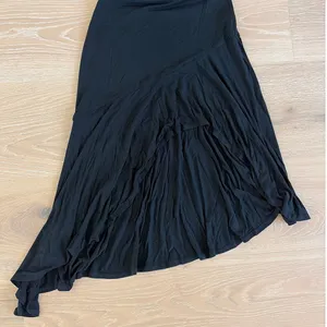 White Fox Midi Dress Halter Neck Asymetrical Hem Size S Black thumbnail 3