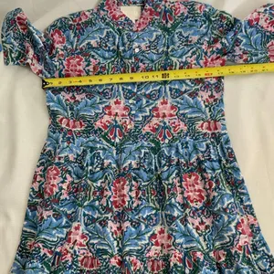 Becasa Floral Midi Popover Dress‎ size small thumbnail 6