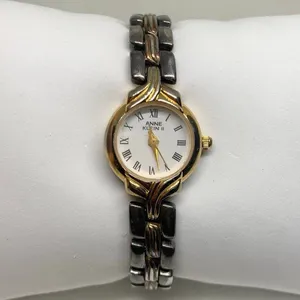 Vintage Anne Klein ll women watch 19mm two tone Roman indices 6” running thumbnail 1