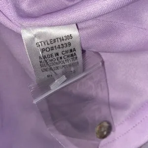 Entro size small lavender floral ruffle top thumbnail 6