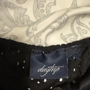 Daytrip Chic Black Lace Fringe Crop top thumbnail 3