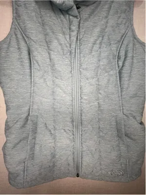 The North Face Light Blue Quilted Insulated Full Zip Up Winter Vest thumbnail 4