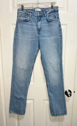 Zara straight jeans size 8 thumbnail 1