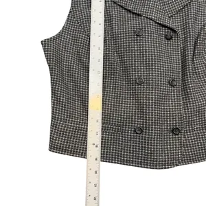 Gap Stretch Wool Houndstooth Vest Double Breasted Career Top Womens Size‎ Medium thumbnail 6