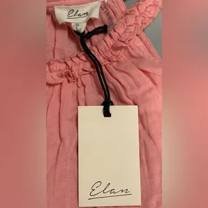 Elan Coral Pleated‎ Tiered Sundress Size Small NWT 100 Percent Cotton thumbnail 6