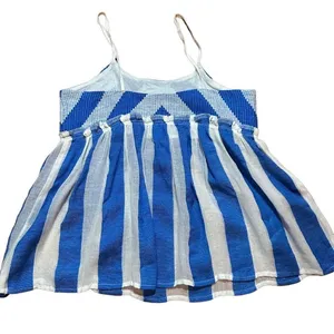 Lemlem bright blue and white striped tank sz Small‎ thumbnail 2