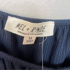 Mel + Rose NWT Francesca's Collections Navy Mini Short Sleeve Skater Dress M thumbnail 5
