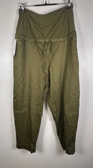 Isabel by Ingrid & Isabel Maternity Jogger Pants‎ Olive Green Size L NWT thumbnail 1