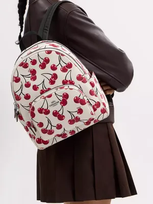 🍒 Coach Court Backpack With Cherry Print caa72 thumbnail 4
