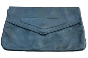 phillippe vintage leather‎ envelope clutch​​ Black thumbnail 1