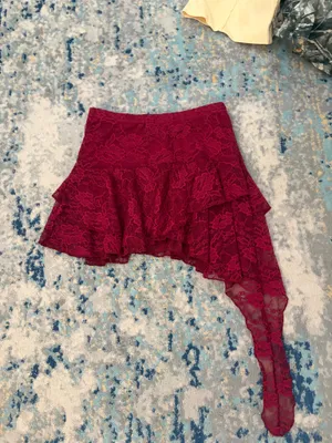 SheIn Red skirt thumbnail 2