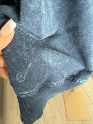 lululemon athletica Mineral Washed Crewneck Sweatshirt‎ - Charcoal thumbnail 3