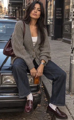 Made in Italy Slouchy Wool Cardigan 90s Oversized Grandpa Knit thumbnail 1