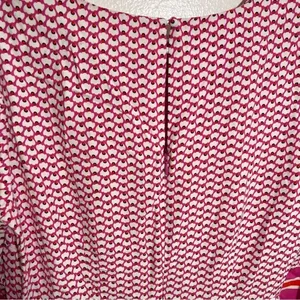 Boden‎ Women's Andrea Belted Dress Pink White Orange Floral Stripes Bell Sleeve thumbnail 8