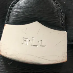 VTG Lauren Ralph Lauren Black Crossbody Shoulder Bag Leather Inner Pockets 10X8 thumbnail 3
