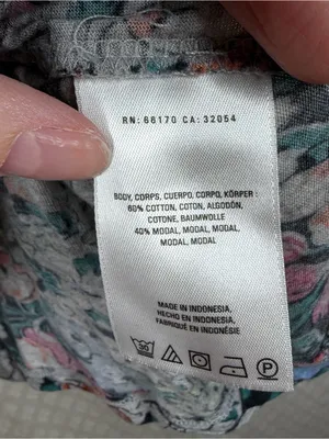 Anthropologie Conversations Floral Short Sleeve Modal Cotton Top thumbnail 5