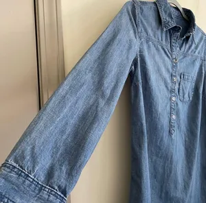 Gap Denim tunic dress quarter button up size XS thumbnail 3