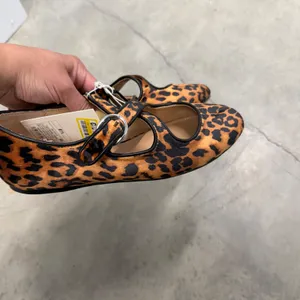 A New Day Leopard Print Crisscross Mary Jane Flats Brown Animal Print Size 6.5 thumbnail 5