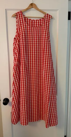Gingham dress Red Size XL thumbnail 1