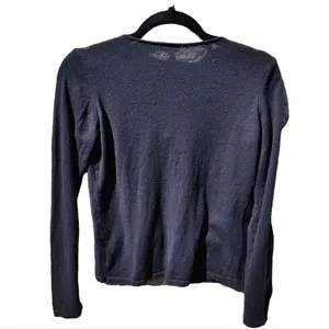 Emporio Armani Women's Black Button Front Long Sleeve Cardigan Sweater‎ Size 10 thumbnail 2