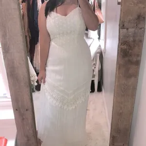 Trixxi size 7 ivory lace crochet maxi sundress thumbnail 2