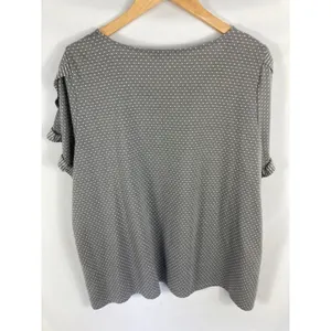 Rose + Olive Patterned Ruffle Sleeve Blouse Size 2X thumbnail 5
