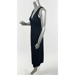 NWT Marine Layer Camila Maxi Dress Navy Blue Size XS Hemp Tencel Stretch thumbnail 8