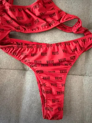 Two Wolves Swimwear one piece all over spell out size XS thumbnail 3