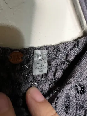 Free People FP One Adella Asymetrical Gray Purple Lace‎ Whimsy Mini Dress thumbnail 7