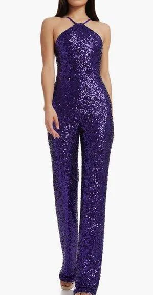Dress the Population NWT Darian Sequin Jumpsuit thumbnail 1
