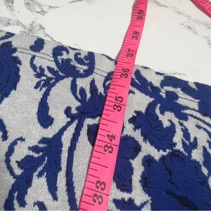 Anthropologie Maeve Leonie Dress by Maeve Bell Sleeve Size L blue white floral‎ thumbnail 4