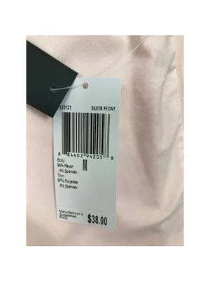 -New Premise Silver Peony Short Sleeve Top Womens M Pink Satin Trim Round Neck thumbnail 4