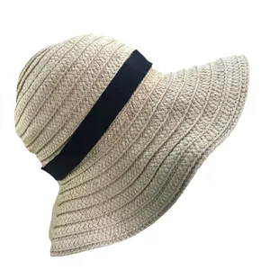 Madewell Packable Braided Straw Hat Summer Beach Travel Vacation Sz M/L thumbnail 3