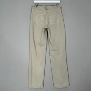 Abercrombie Curve love the baggy low rise beige jeans thumbnail 3