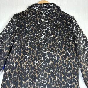 Apt 9 Womens Cheetah Leopard Print Overcoat Single Button Long Jacket Small NEW thumbnail 8