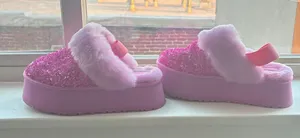 UGG Funkette Platform Slippers pink sequins  thumbnail 1