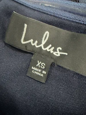 Lulu's Navy One-Shoulder Ruffle Wide-Leg Jumpsuit with Mesh Sleeve thumbnail 5