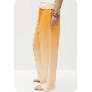 Significant Other Ombre Wide Leg Pants SIZE 2 Flowy Butter Yellow Designer $200 thumbnail 4
