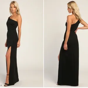 LULU's Sexy Prom Wedding Elegant Classic One Shoulder Mermaid Trumpet Ma… thumbnail 3
