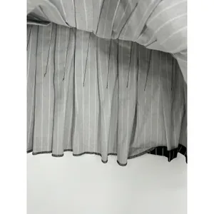 Like an angel Y2K Black Pinstripe Pleated Mini Skirt Buckle Strap Punk Grunge Goth Festival thumbnail 7