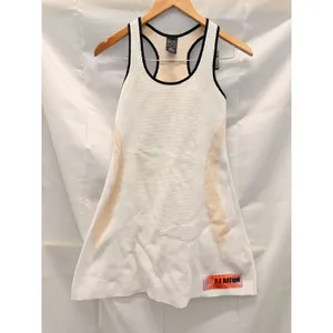 P.E‎ Nation Backswing Dress in Optic White Small Gym Tennis Running thumbnail 5
