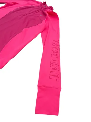 Nike Dri-FIT Running Quarter Zip Pullover Pink Women’s Large Athletic Top thumbnail 5