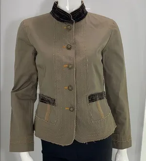 Johnny Was Olive Military Blazer thumbnail 1