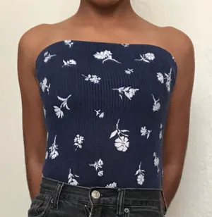 Forever 21 Flower Tube Top Bodysuit thumbnail 1