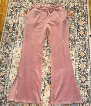 Paris Hilton pink jumpsuit rhinestone sweatpants thumbnail 1