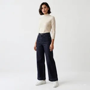 J.Crew Wide Leg Denim Trouser Jeans Dark Indigo Wash Womens 29 thumbnail 5