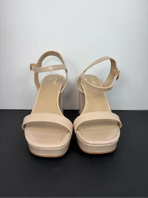 Mix No. 6 Nude Patent Block Heel Sandals with Ankle Strap thumbnail 9
