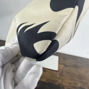 Bvlgari Canvas Top Handle Bag Medium Cream Abstract Ring Leather Handles Italy thumbnail 9