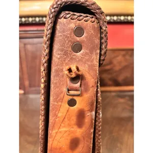 Vintage Clifton's Hand Tooled Leather Handbag Purse Brown Western Satchel Bag thumbnail 5